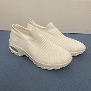 Hyper Women's White Hyperboost Memory Foam Pull-On Shoe w/Sock-Like Upper - SZ 7